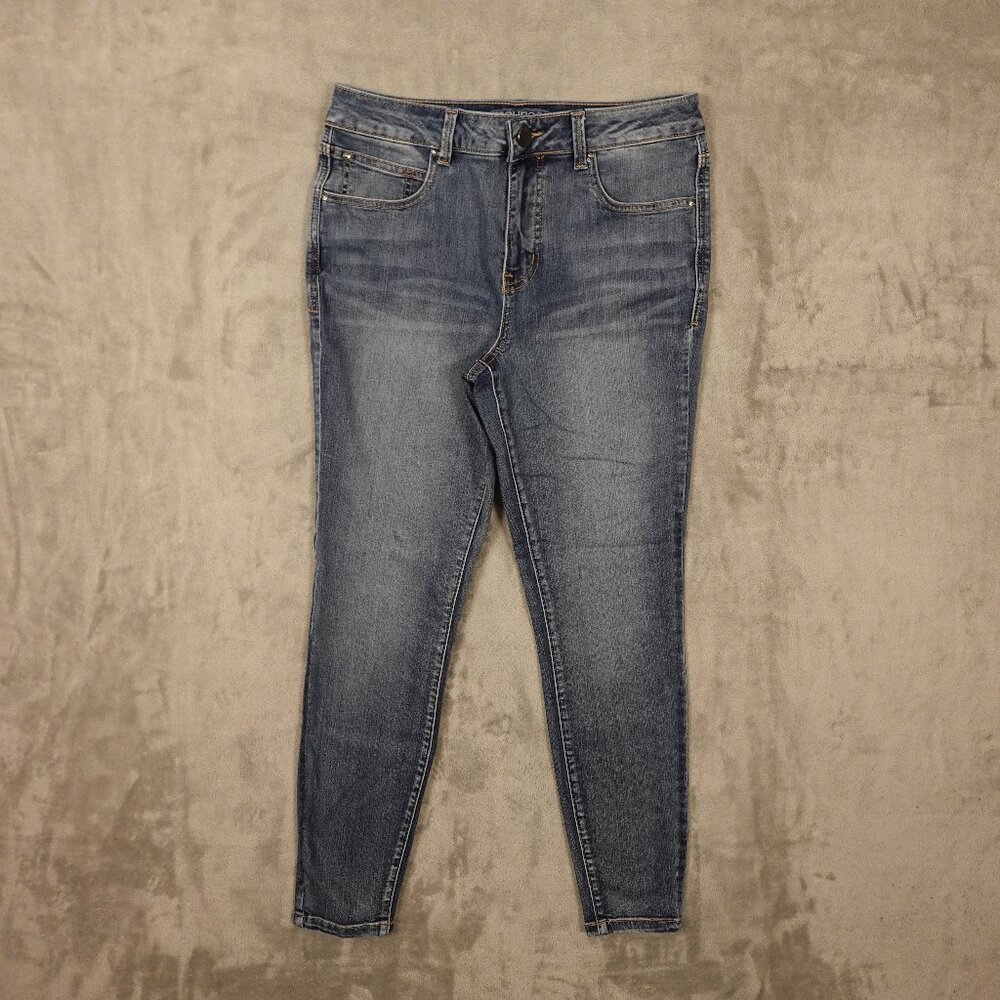 Maurices Everflex High Rise Skinny‎ Jeans Women’s Size 12 Blue Stretch